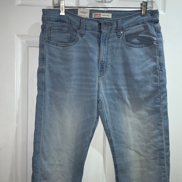 Levi Strauss Signature Regular Taper jeans sz 32 x 30 light wash New - Picture 3 of 7